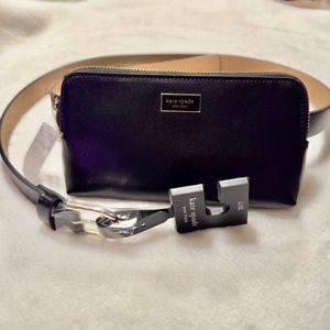🌟♠️🌟“Kate Spade” Zip Top Leather Belt Bag Fanny Pack